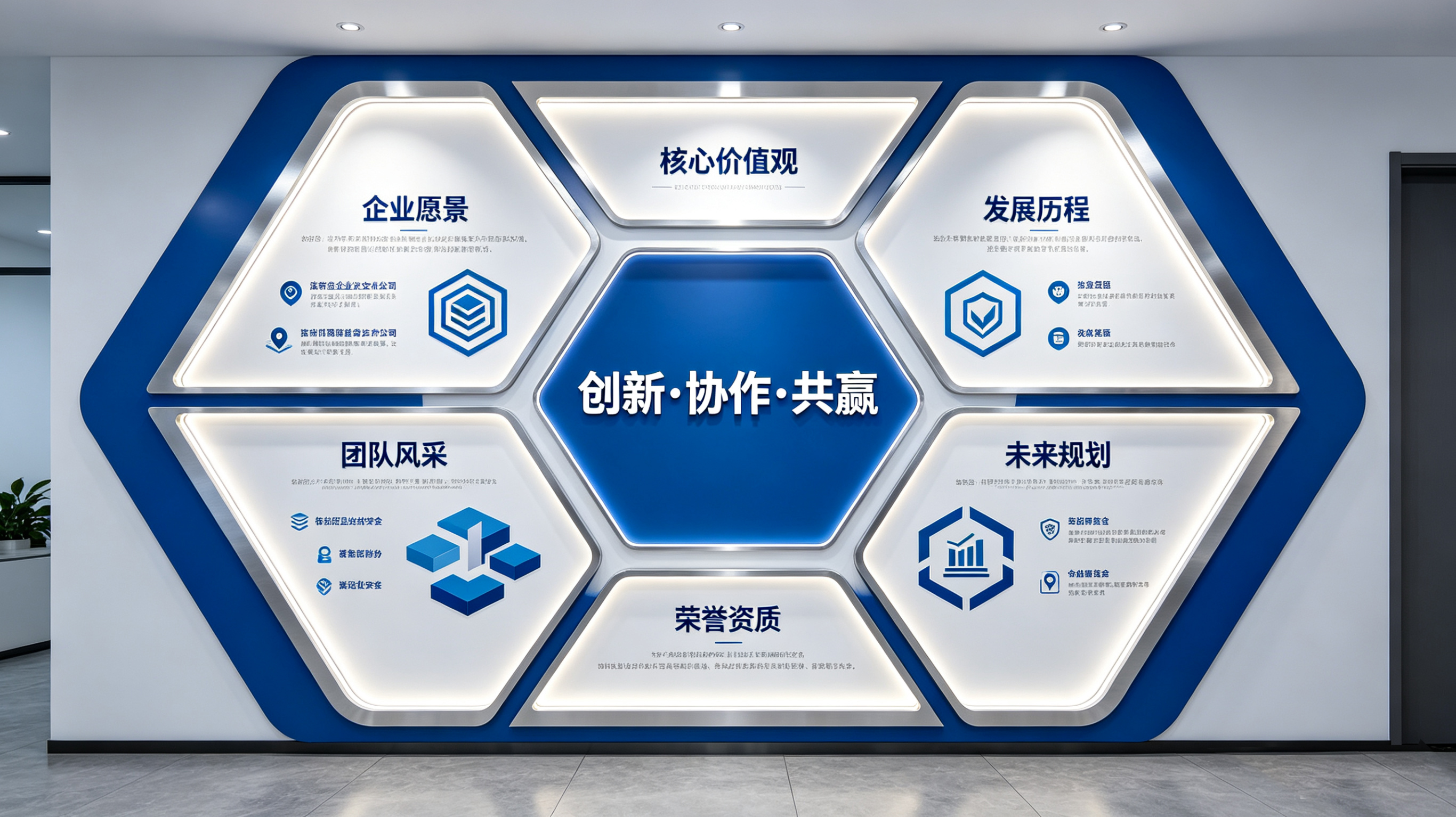 思礼企业文化墙六边形避坑指南（新手常犯5个错误）